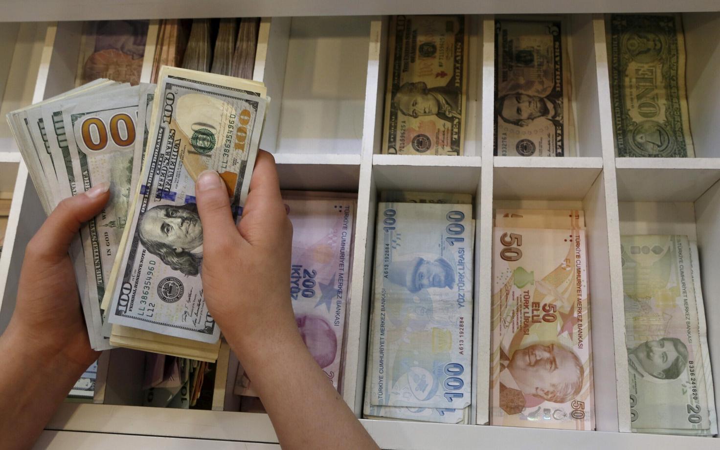 USA dollarid ja Türgi liirid.