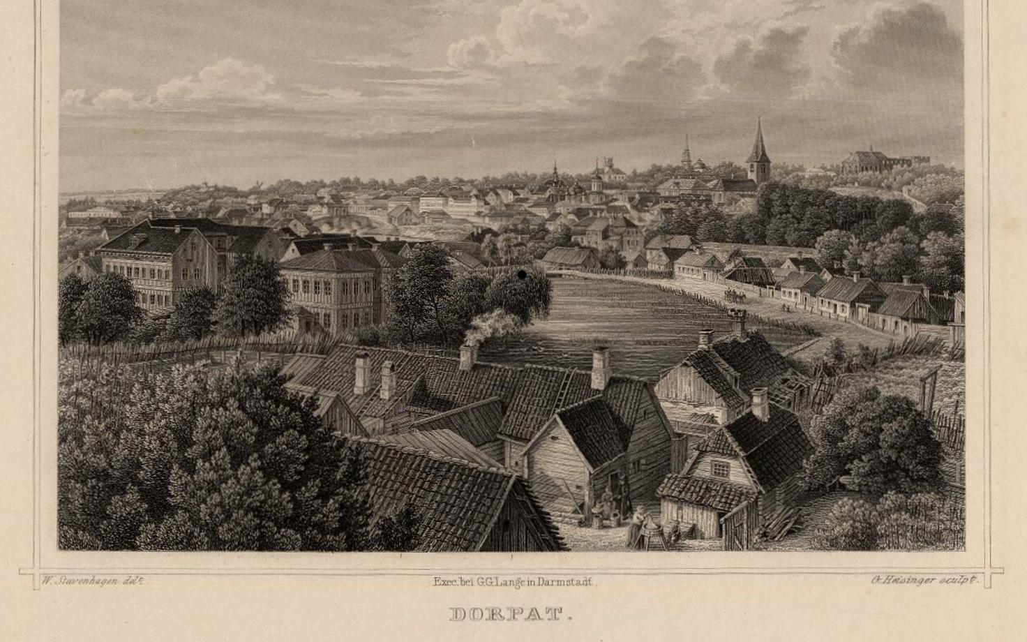 Tartu vaade aastal 1866.