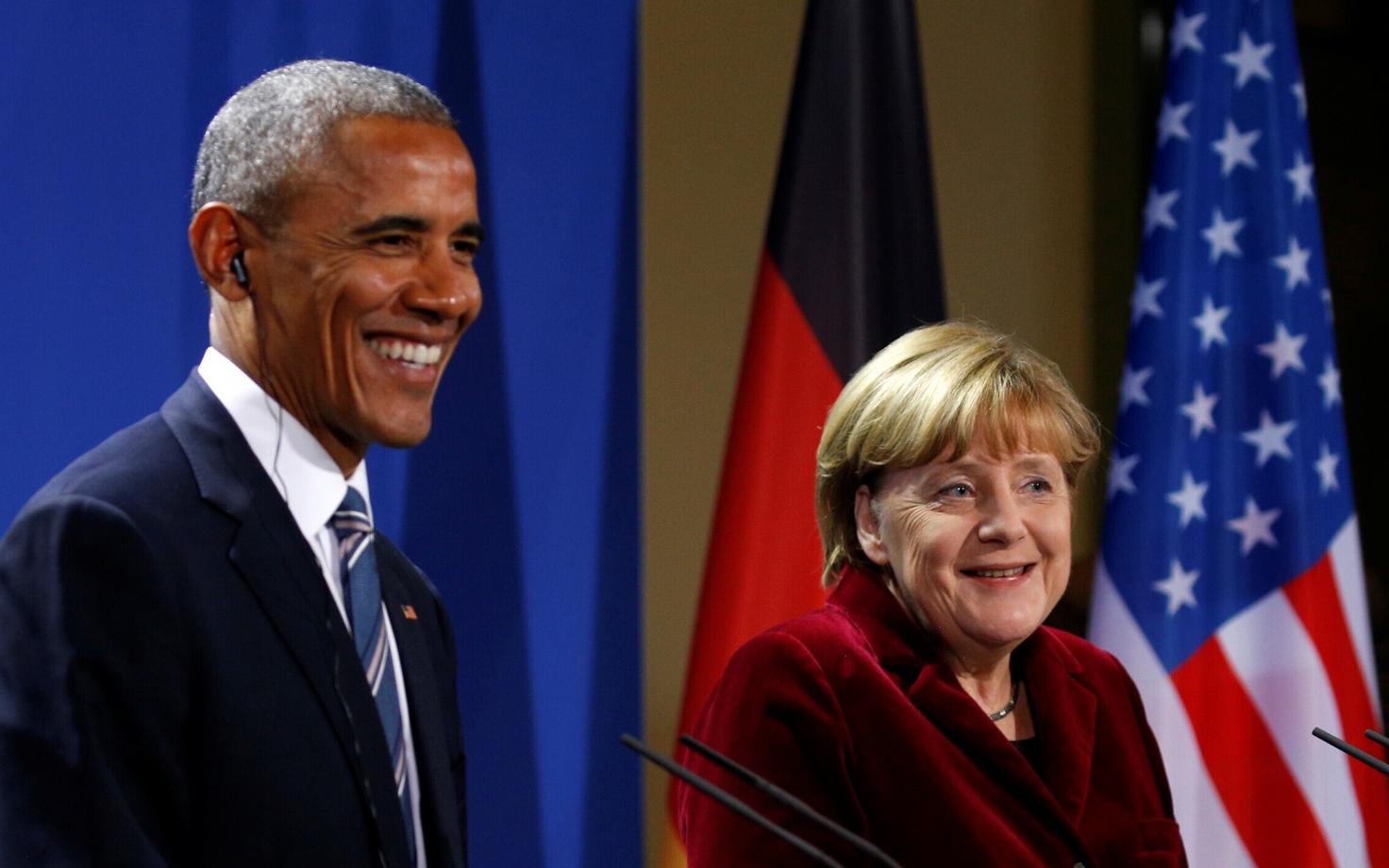 Barack Obama ja Angela Merkel novembris Berliinis.