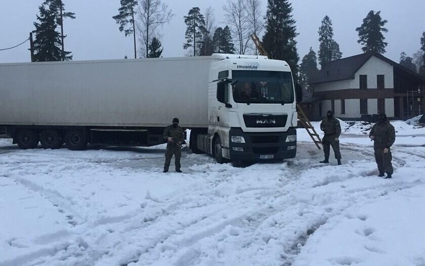 Грузовик MAN, в котором перевозили наркотики.