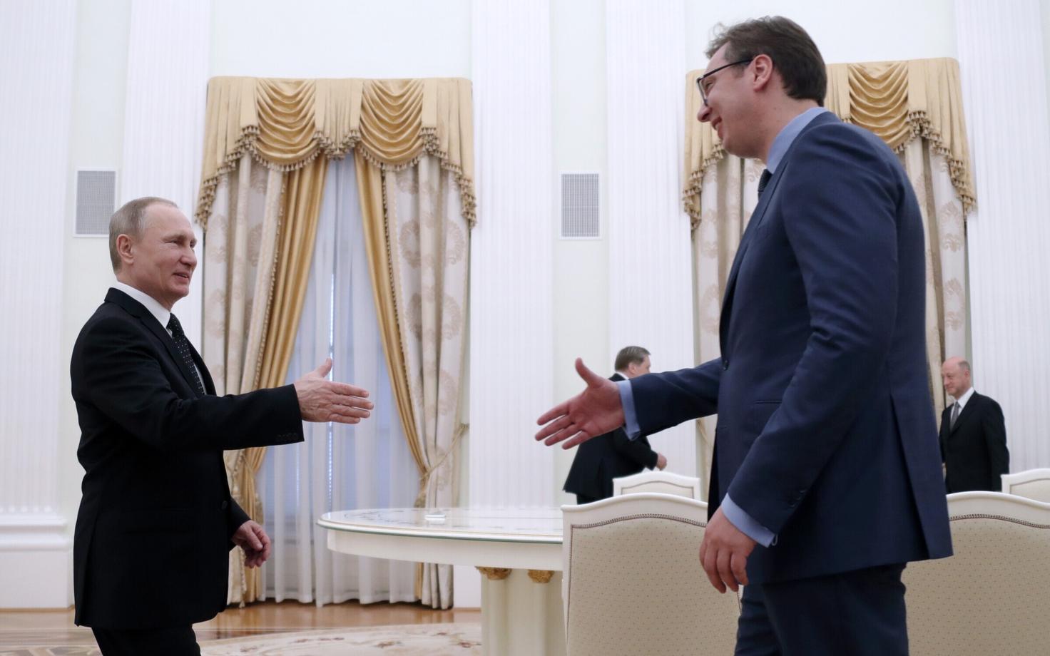 Vladimir Putin ja Aleksandar Vučić märtsi lõpus Moskvas.