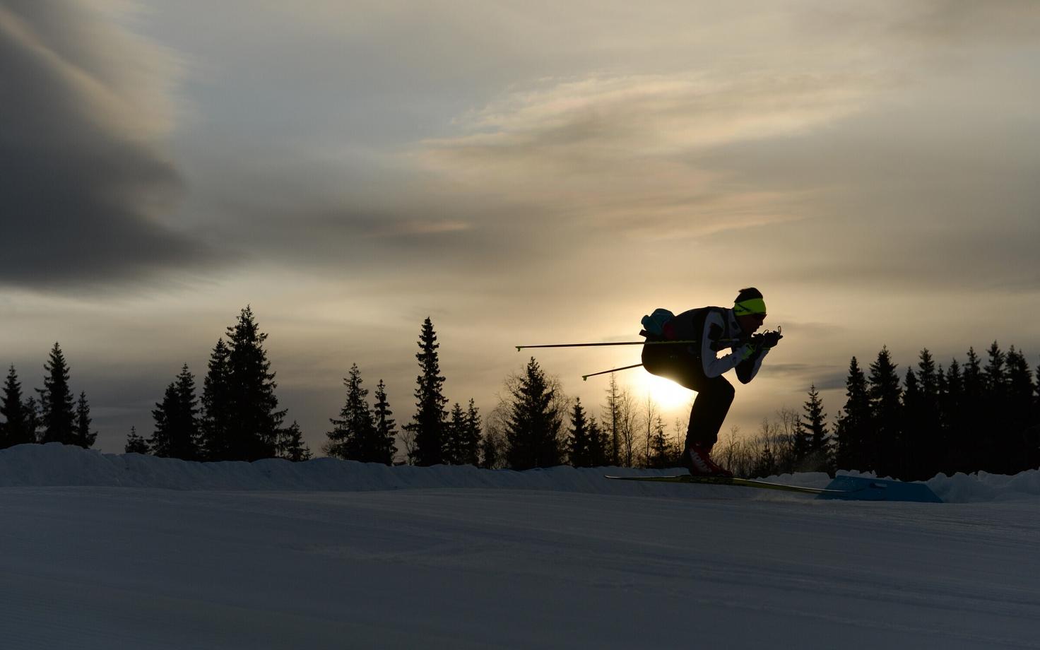 Suusataja Lillehammeri radadel
