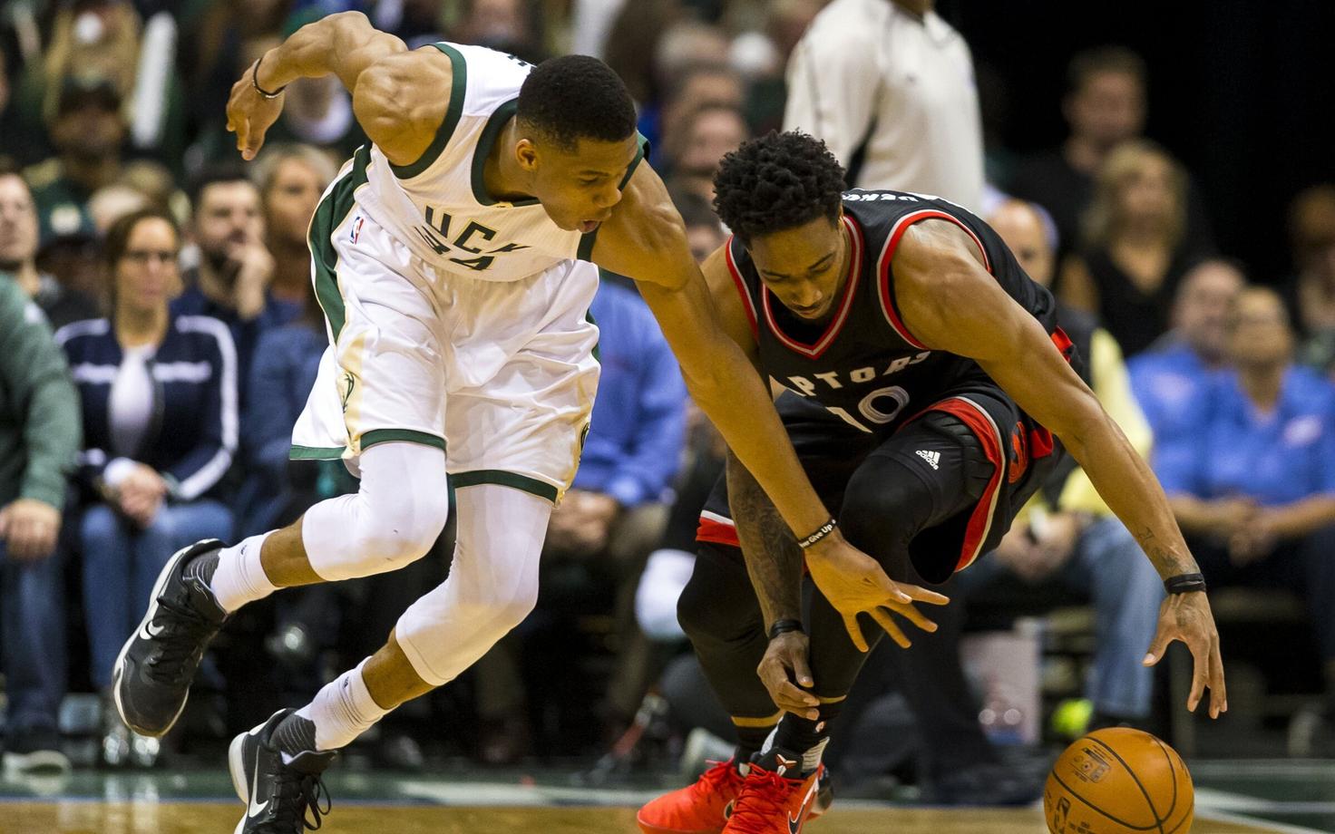 Giannis Antetokounmpo ja DeMar DeRozan