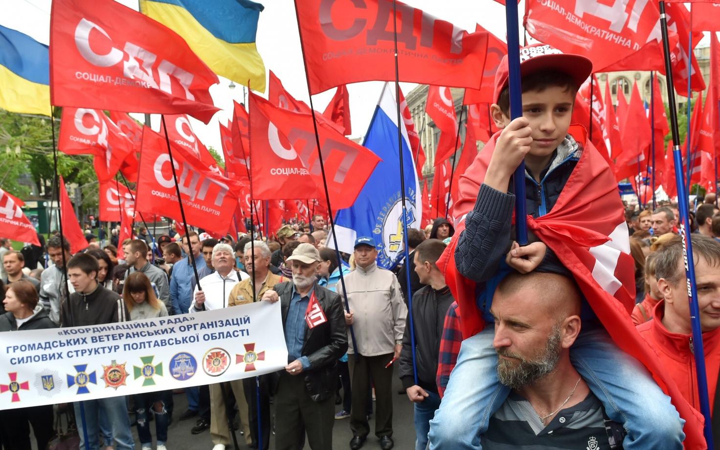 Демонстрация 1 мая в Киеве.