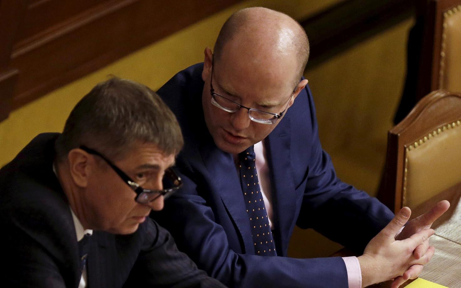 Andrej Babiš (vasakul) ja Bohuslav Sobotka. Arhiivifoto.