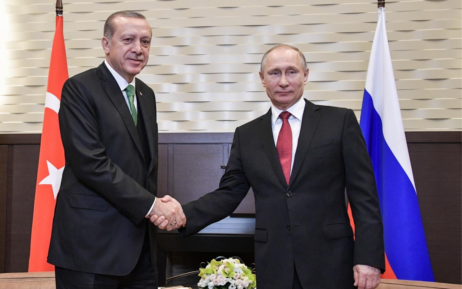 Встреча президентов РФ и Турции Владимира Путина и Реджепа Эрдогана в Сочи.