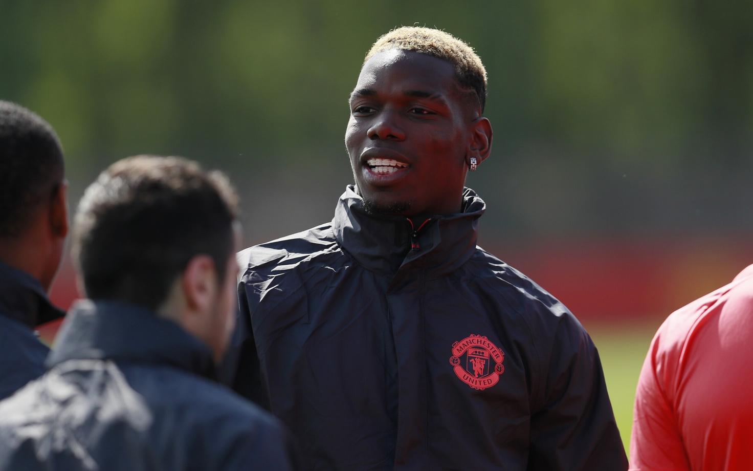 Paul Pogba Manchester Unitedi treeningul.