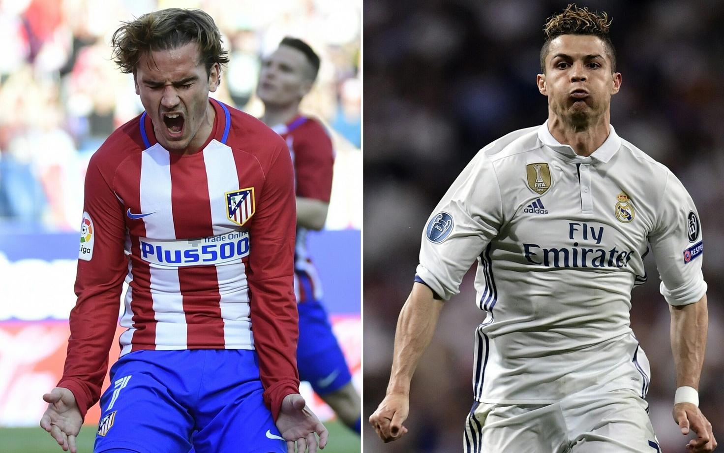 Antoine Griezmann (vasakul) ja Cristiano Ronaldo