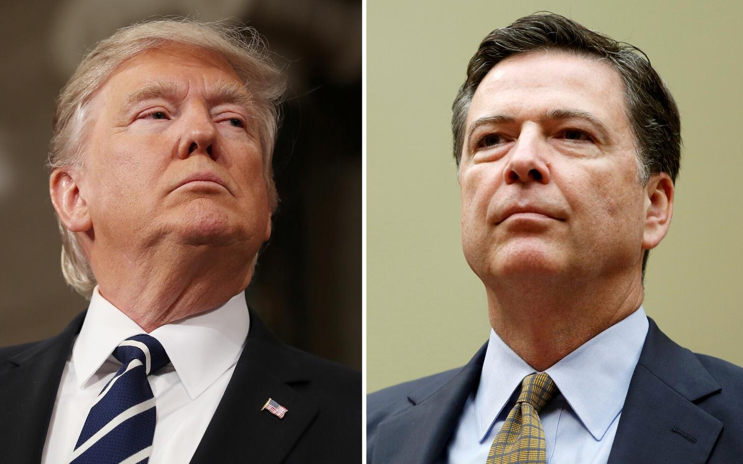 President Donald Trump ja FBI direktori kohalt vallandatud James Comey.