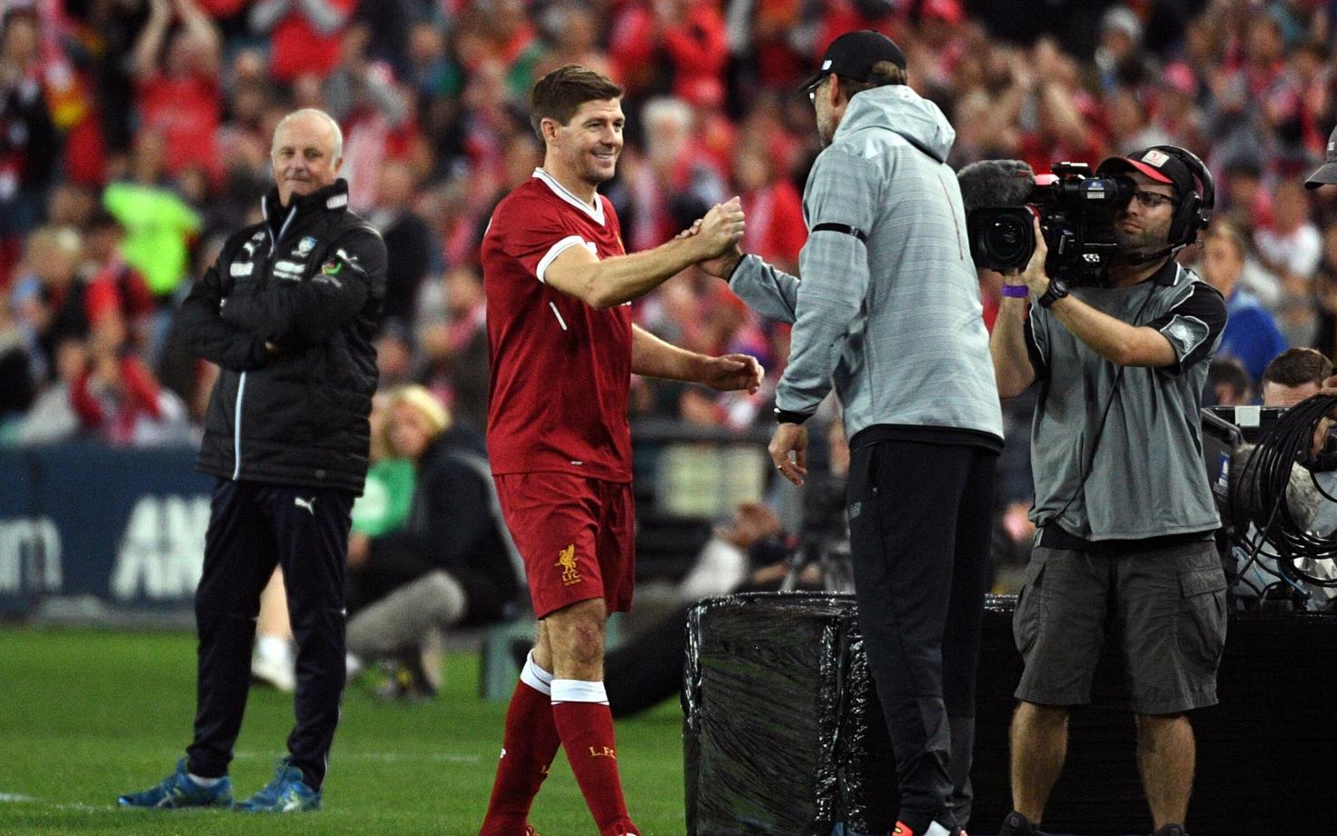 Steven Gerrard ja Jürgen Klopp