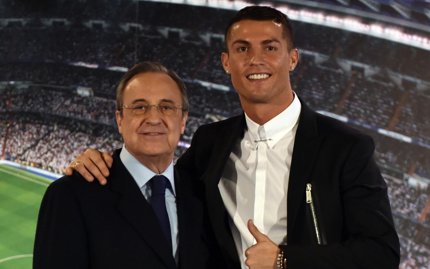 Madridi Reali president Florentino Perez ja Cristiano Ronaldo