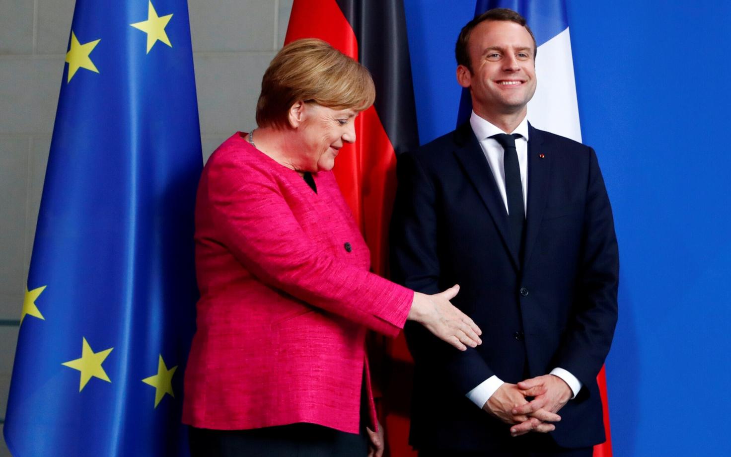 Merkel ja Macron 15. mail Berliinis.