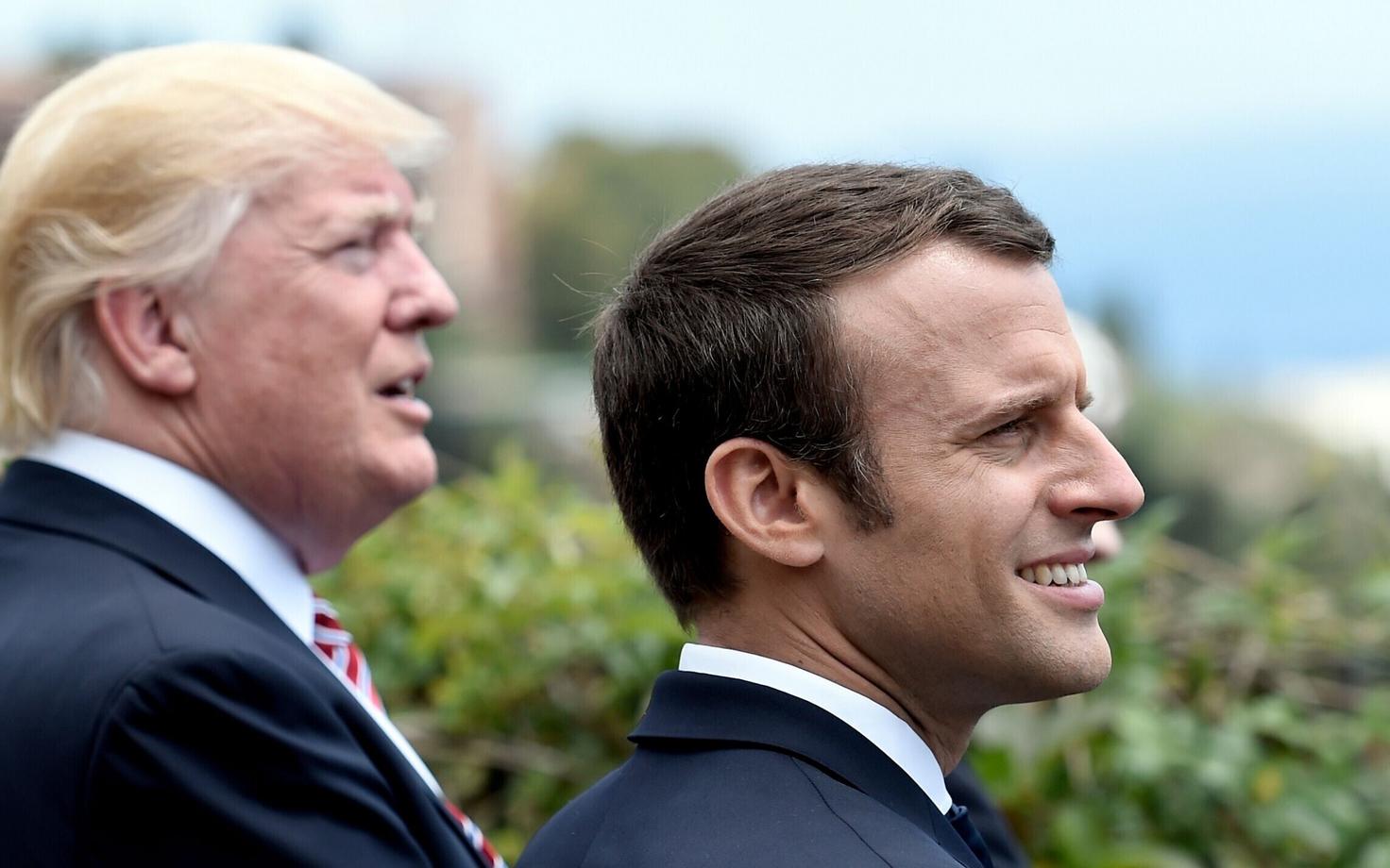 Donald Trump ja Emmanuel Macron.