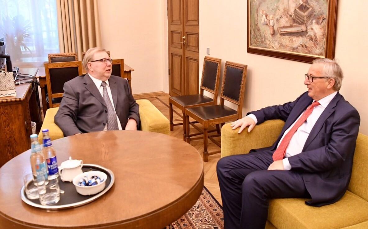 Mart Laar ja Jean-Claude Juncker