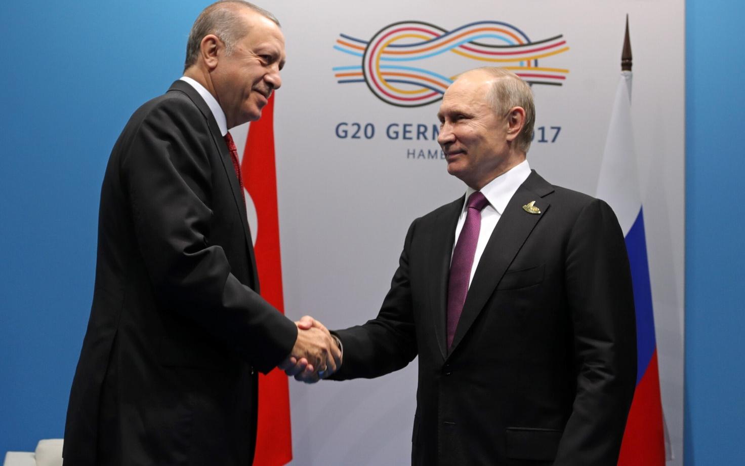Tayyip Erdogan ja Vladimir Putin.