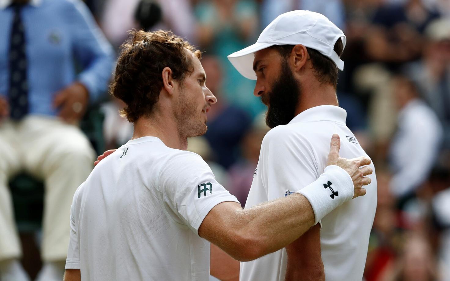 Andy Murray (vasakul) ja Benoit Paire