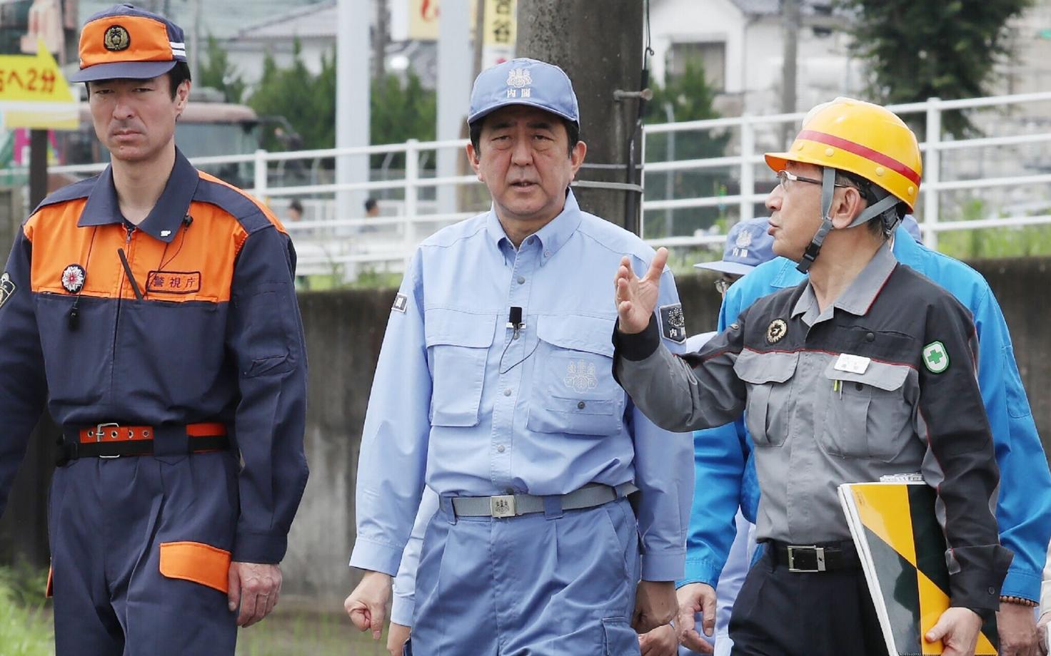 Jaapani peaminister Shinzo Abe 12. juulil Oita prefektuuris.