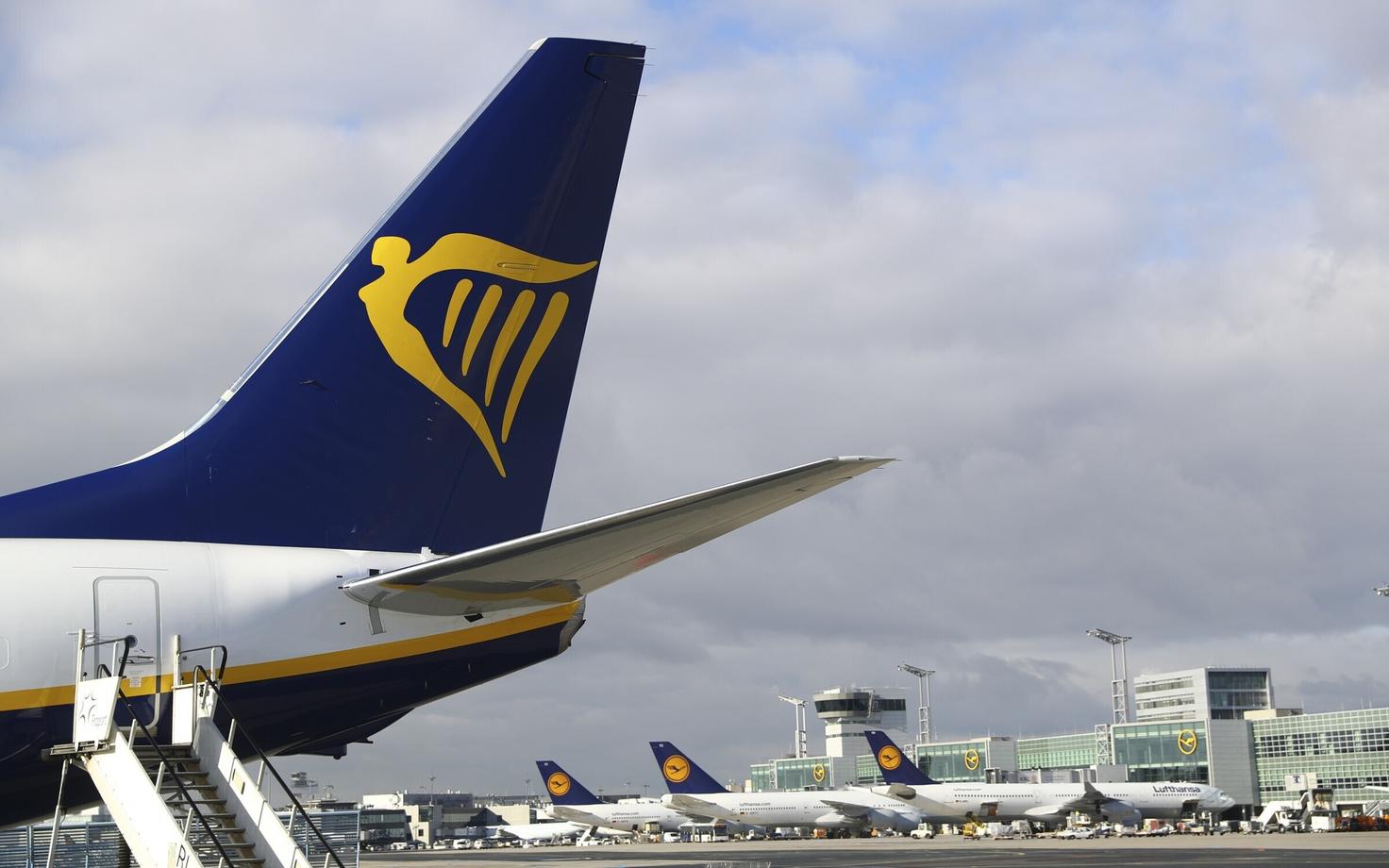 Ryanairi lennukid Frankfurdi lennujaamas.