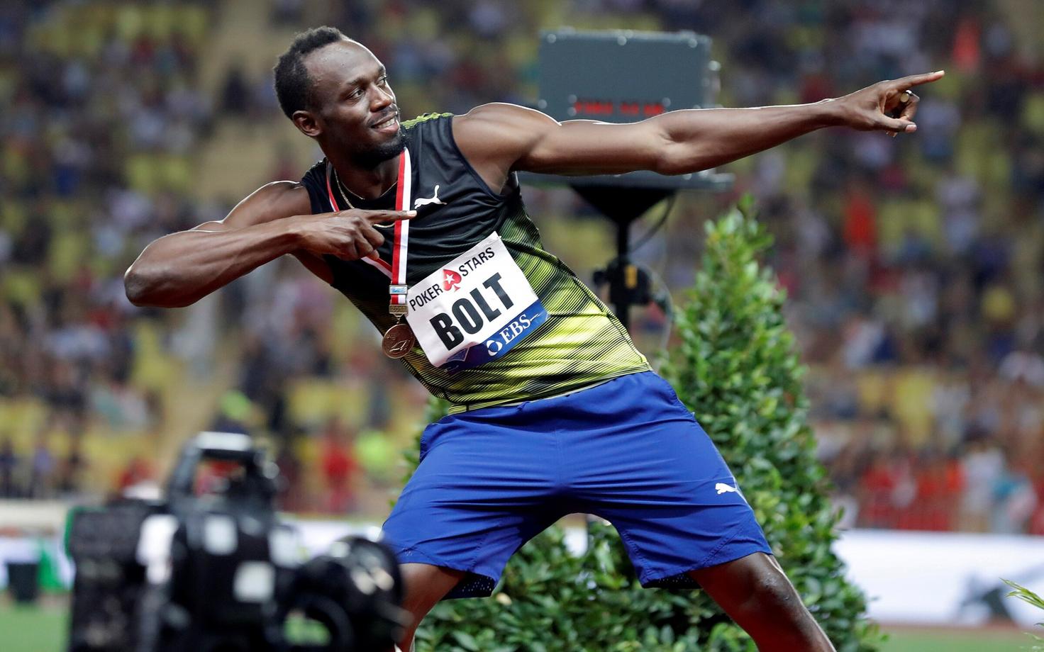Usain Bolt Teemanliiga etapil Monacos