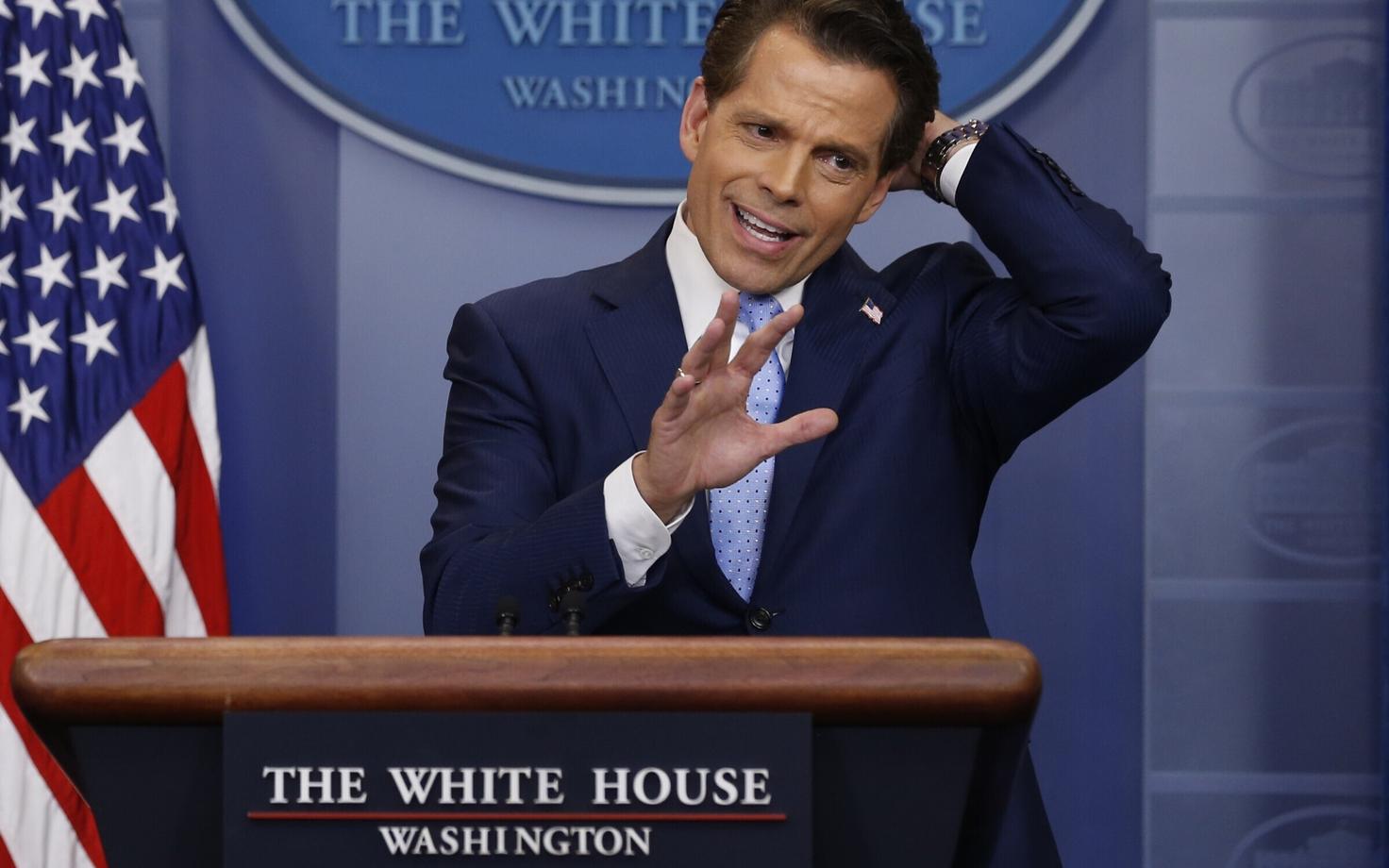 Anthony Scaramucci oma lühikese Valge Maja karjääri esimesel tööpäeval.