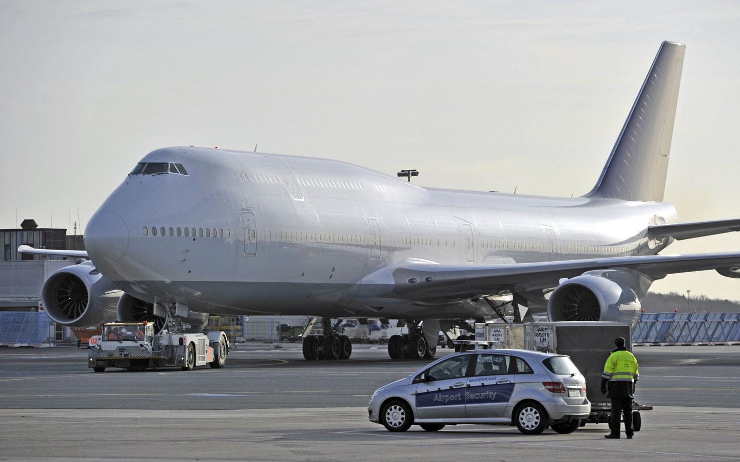 Boeing 747-8 Frankfurdi lennujaamas.