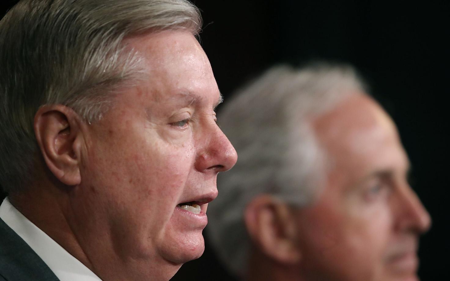 Senaator Lindsey Graham kõnelemas Taylor Force'i määrusest.