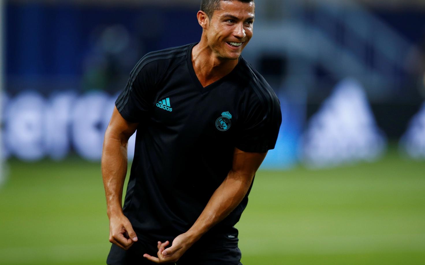 Cristiano Ronaldo Skopjes enne UEFA superkarikafinaali