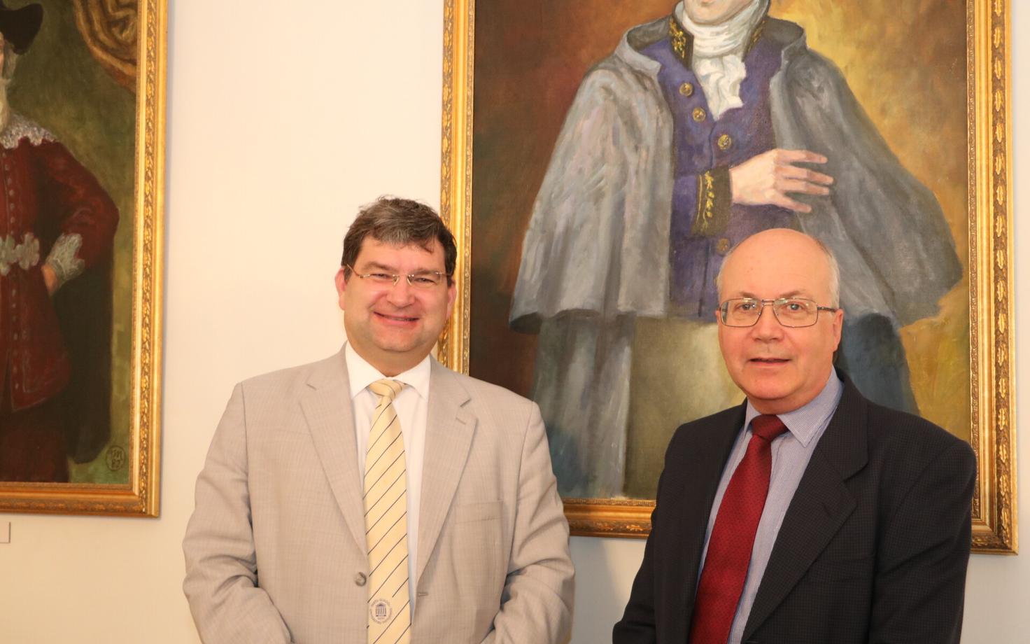 Professor Paul Giangrande ja Tartu ülikooli dotsent Edward Laane