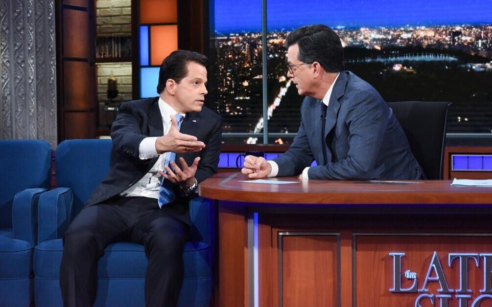 Anthony Scaramucci Stephen Colberti saates.