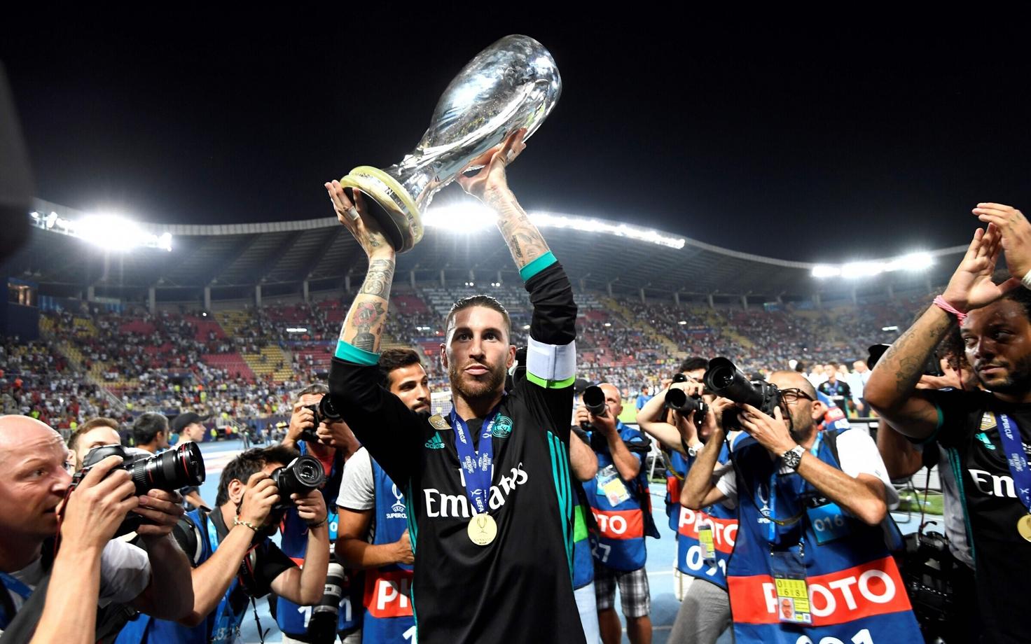 Madridi Reali kapten Sergio Ramos 2017. aasta UEFA superkarikaga