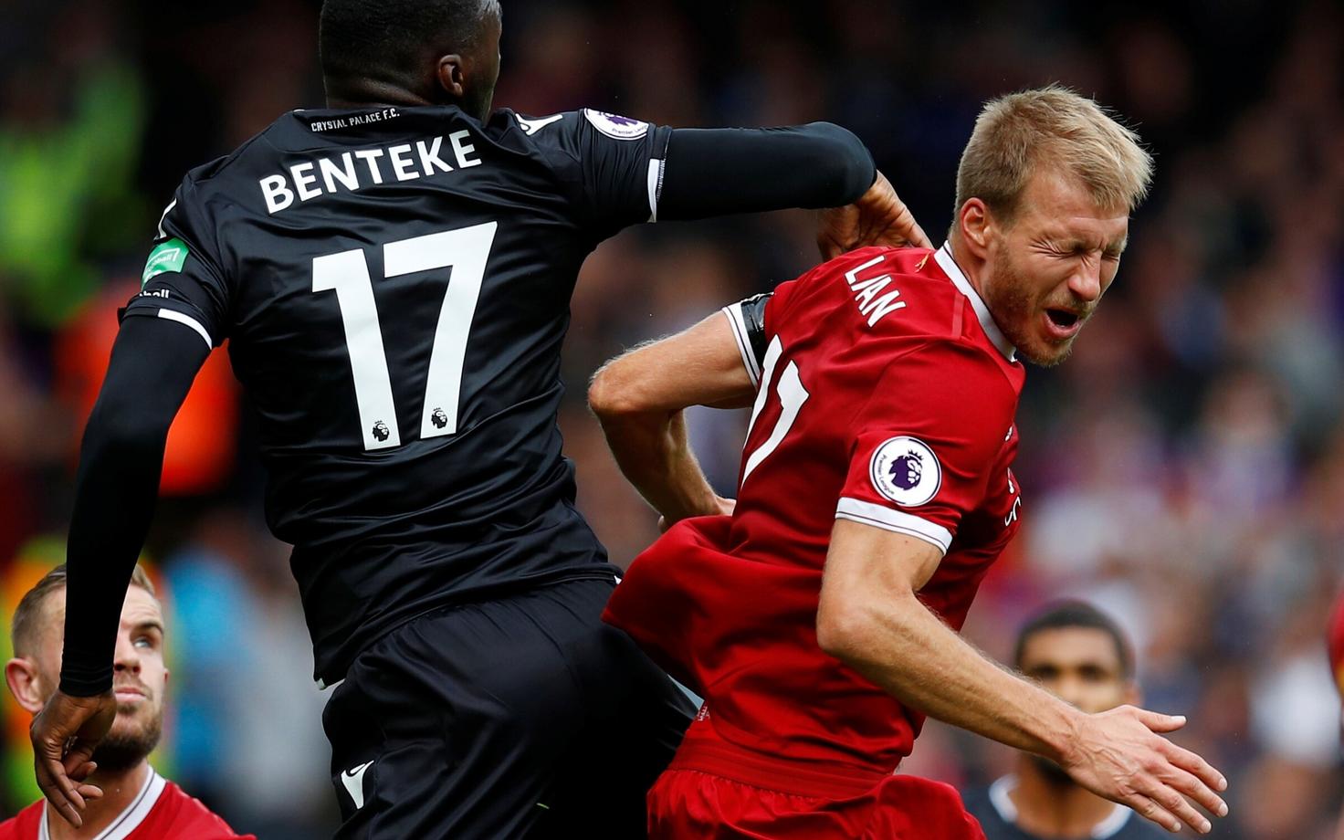 Christian Benteke ja Ragnar Klavan