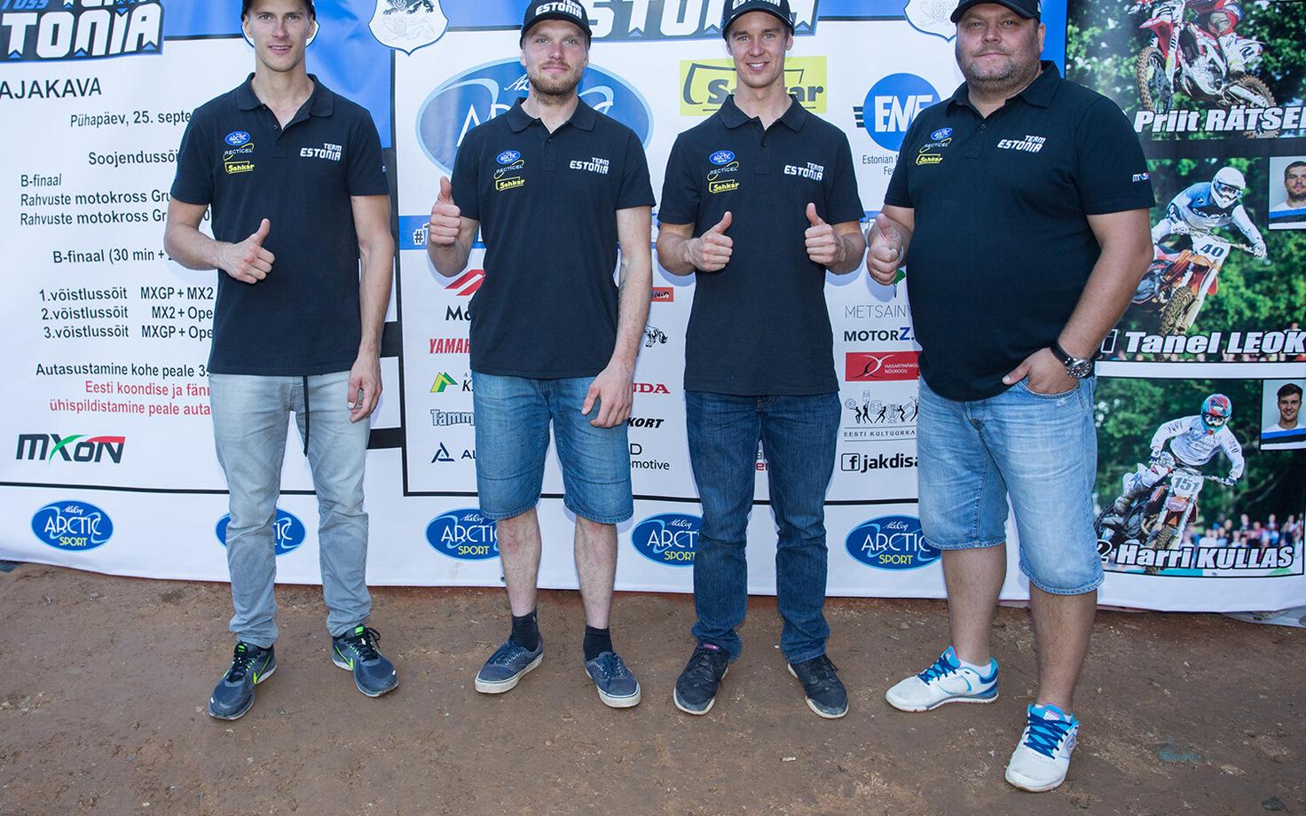 Team Estonia 2016 eelmine aasta Itaalias, (vasakult) Rätsep, Leok, Kullas ja Roosiorg