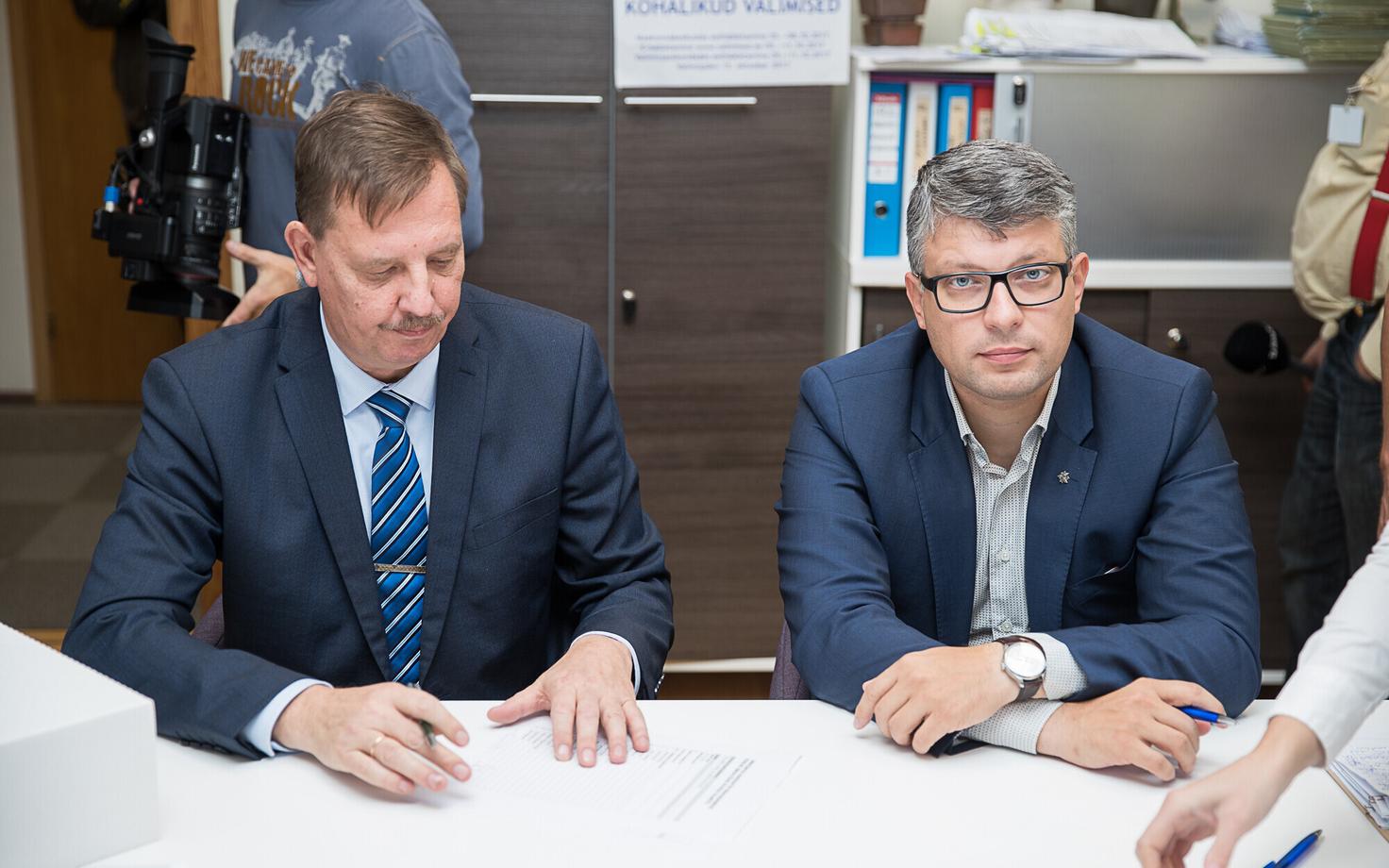 Tallinna linnapea kohusetäitja Taavi Aas ja Keskerakonna peasekretär Mihhail Korb.