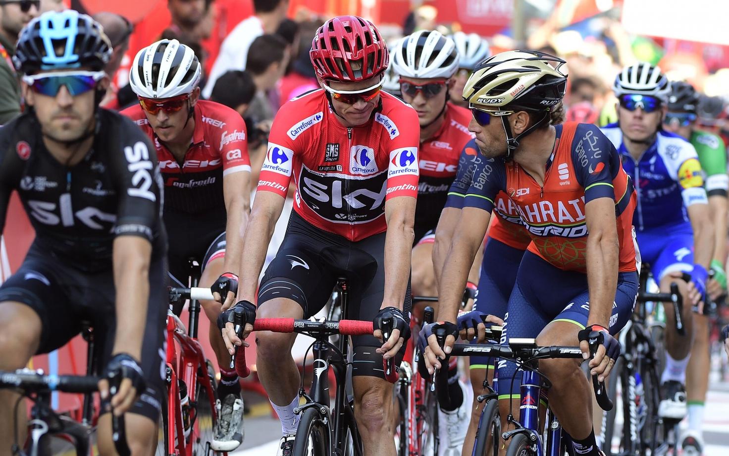 Chris Froome ja Vincenzo Nibali 19. etapi finišis