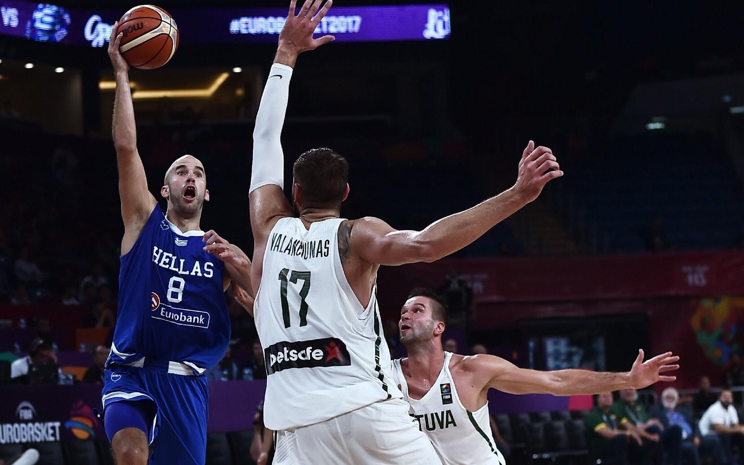 Nick Calathes (Kreeka), Jonas Valanciunas (Leedu), Mantas Kalnietis (Leedu)
