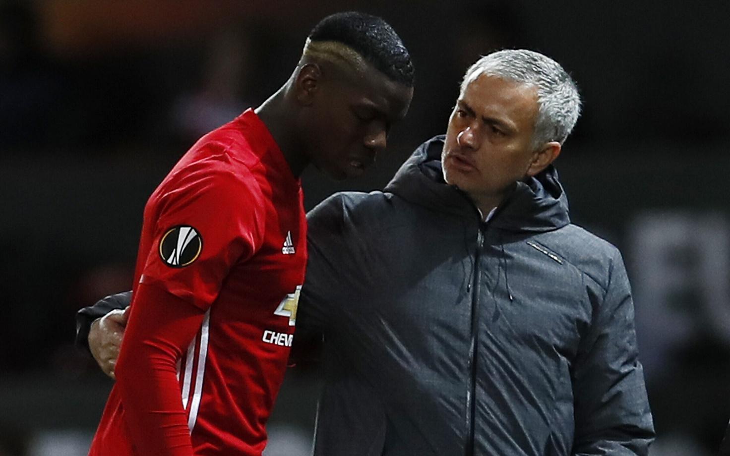 Paul Pogba ja Jose Mourinho