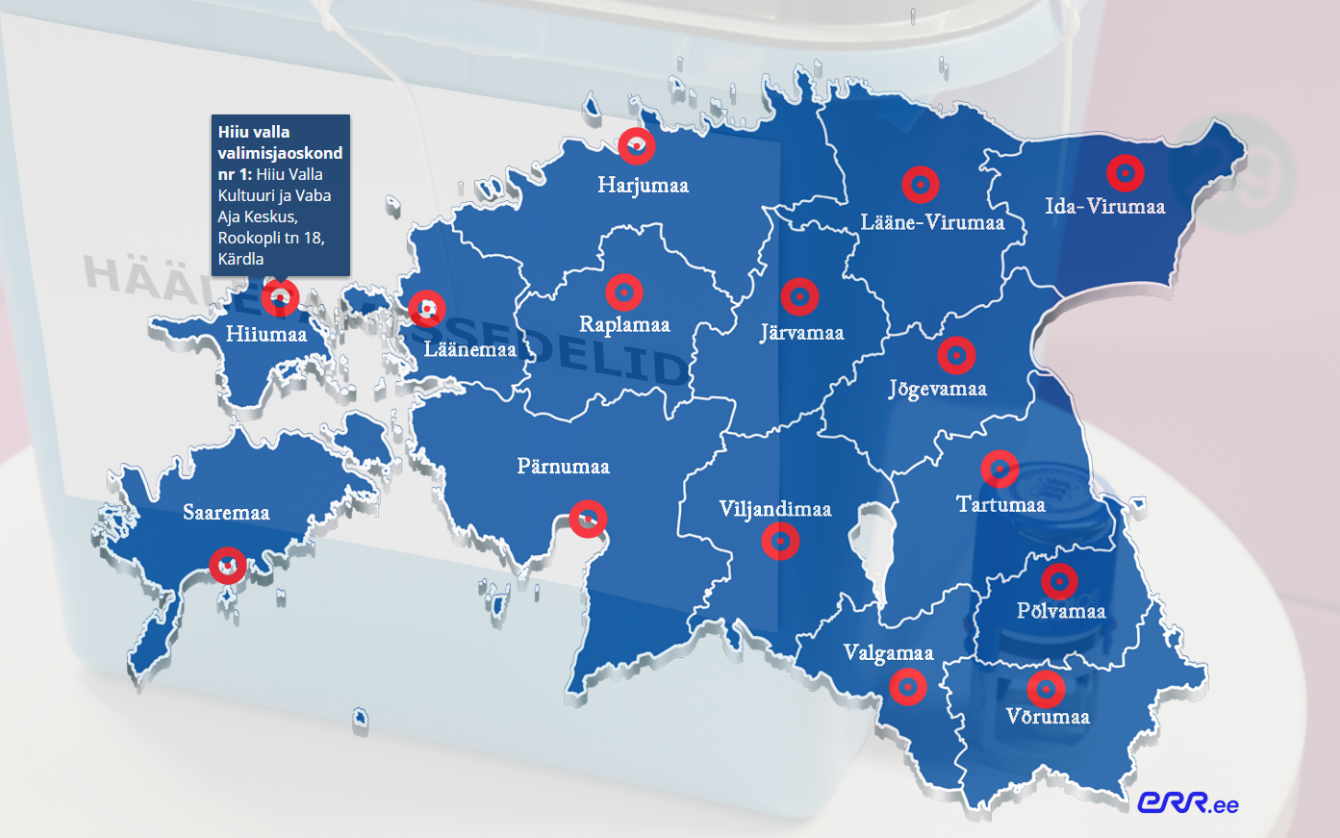 Maakonnakeskuste valimisjaoskondades saab eelhääletada 5.–8. oktoobrini.
