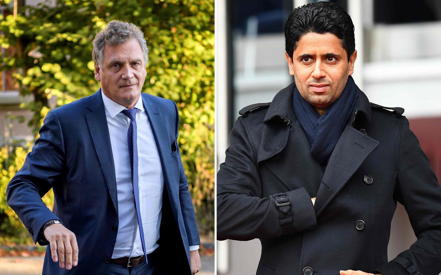 Jerome Valcke ja Nasser Al-Khelaifi