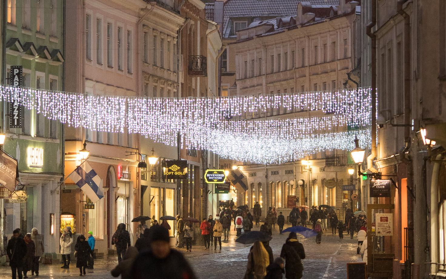 Jõuluehtes Tallinna vanalinn.