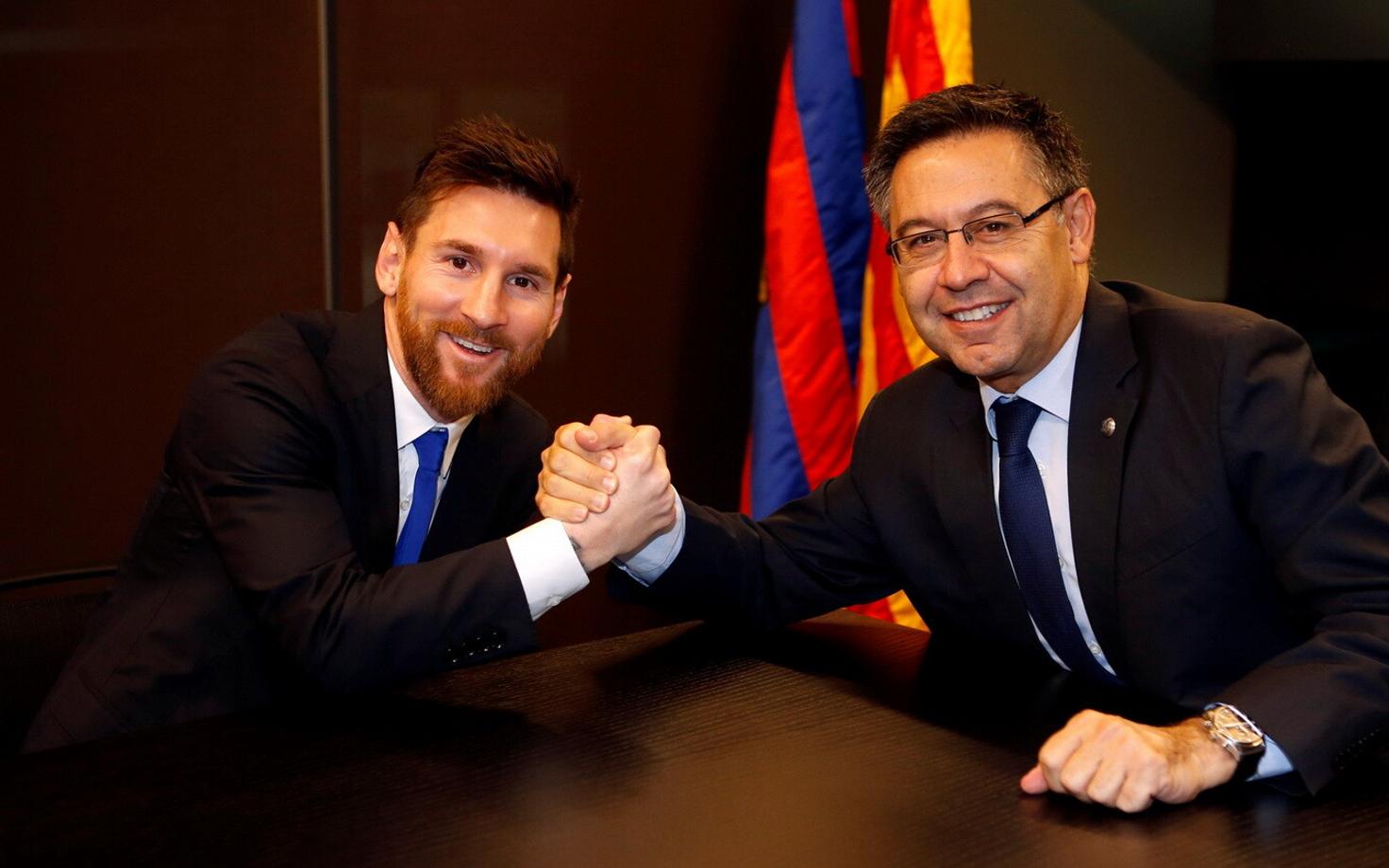 Lionel Messi ja Josep Maria Bartomeu