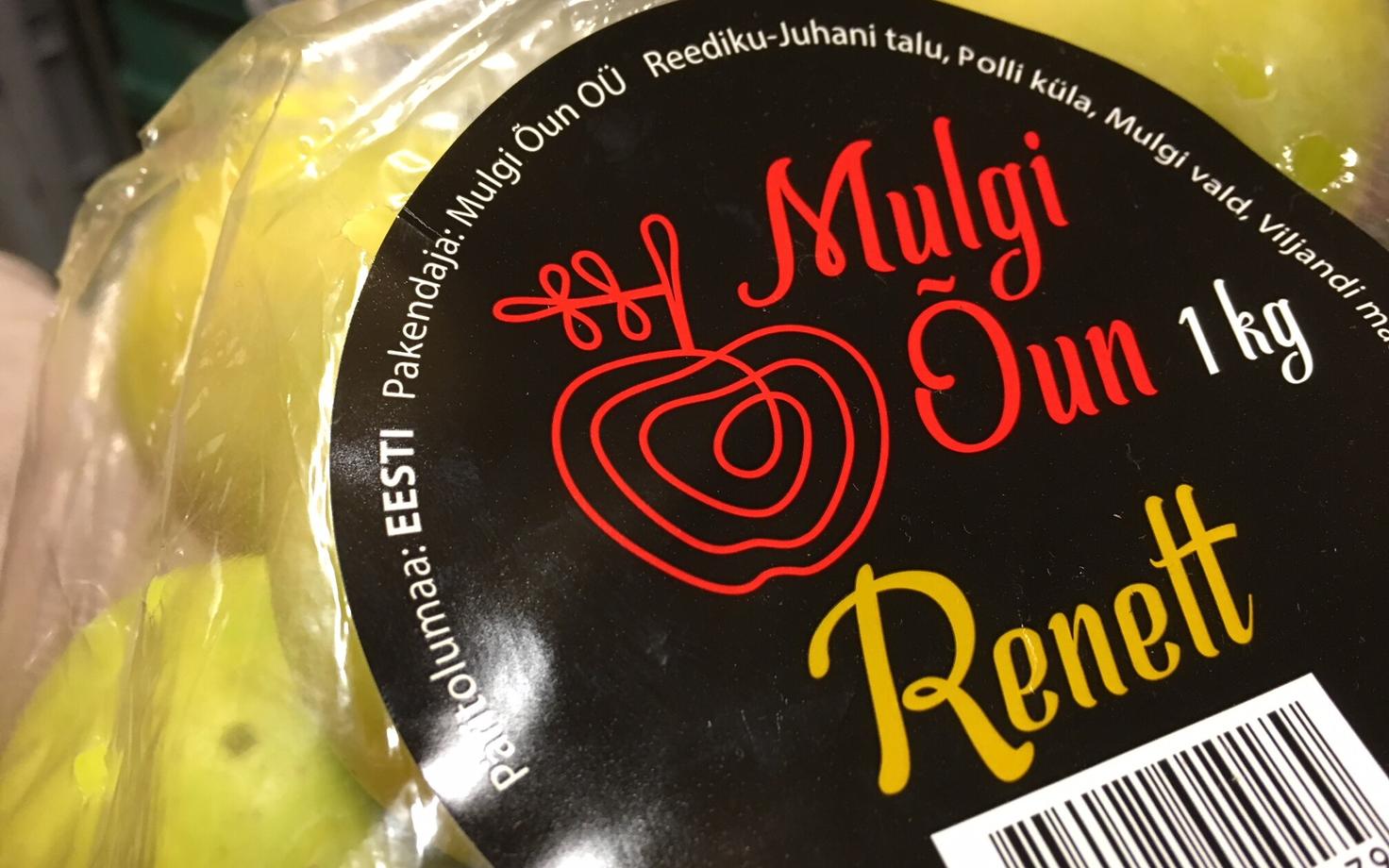 Kahtlaste õunte pakend.