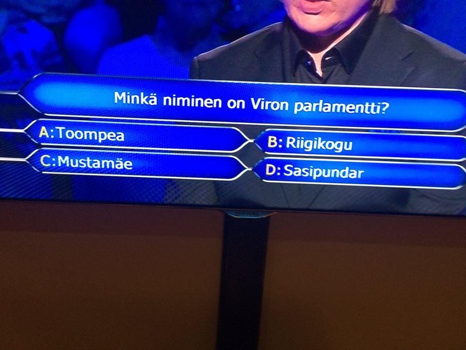 Soome miljonimängu küsimus