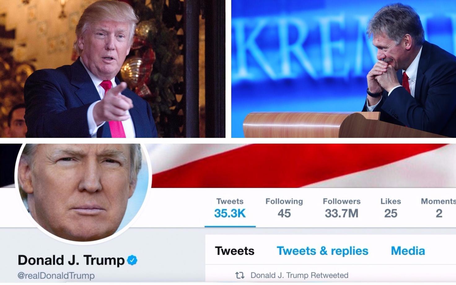 Donald Trump ja Dmitri Peskov.