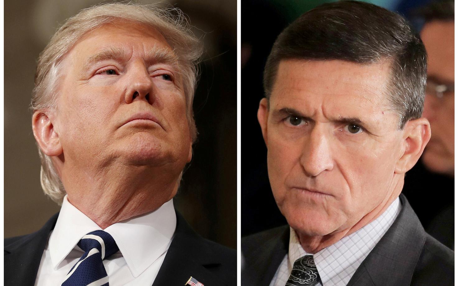 USA president Donald Trump ja endine rahvusliku julgeoleku nõunik Michael Flynn.