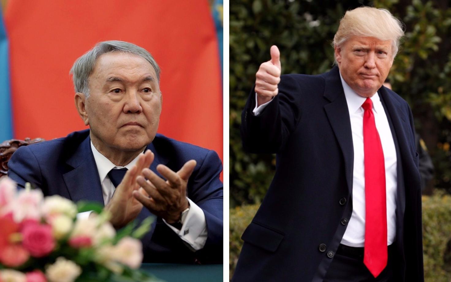 Presidendid Nursultan Nazarbajev ja Donald Trump.