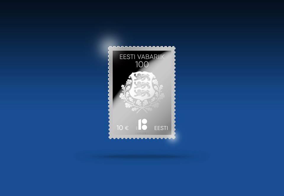 Puhtast hõbedast ainulaadne postmark