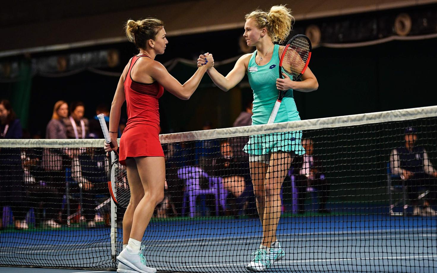 Simona Halep (vasakul) ja Katerina Siniakova