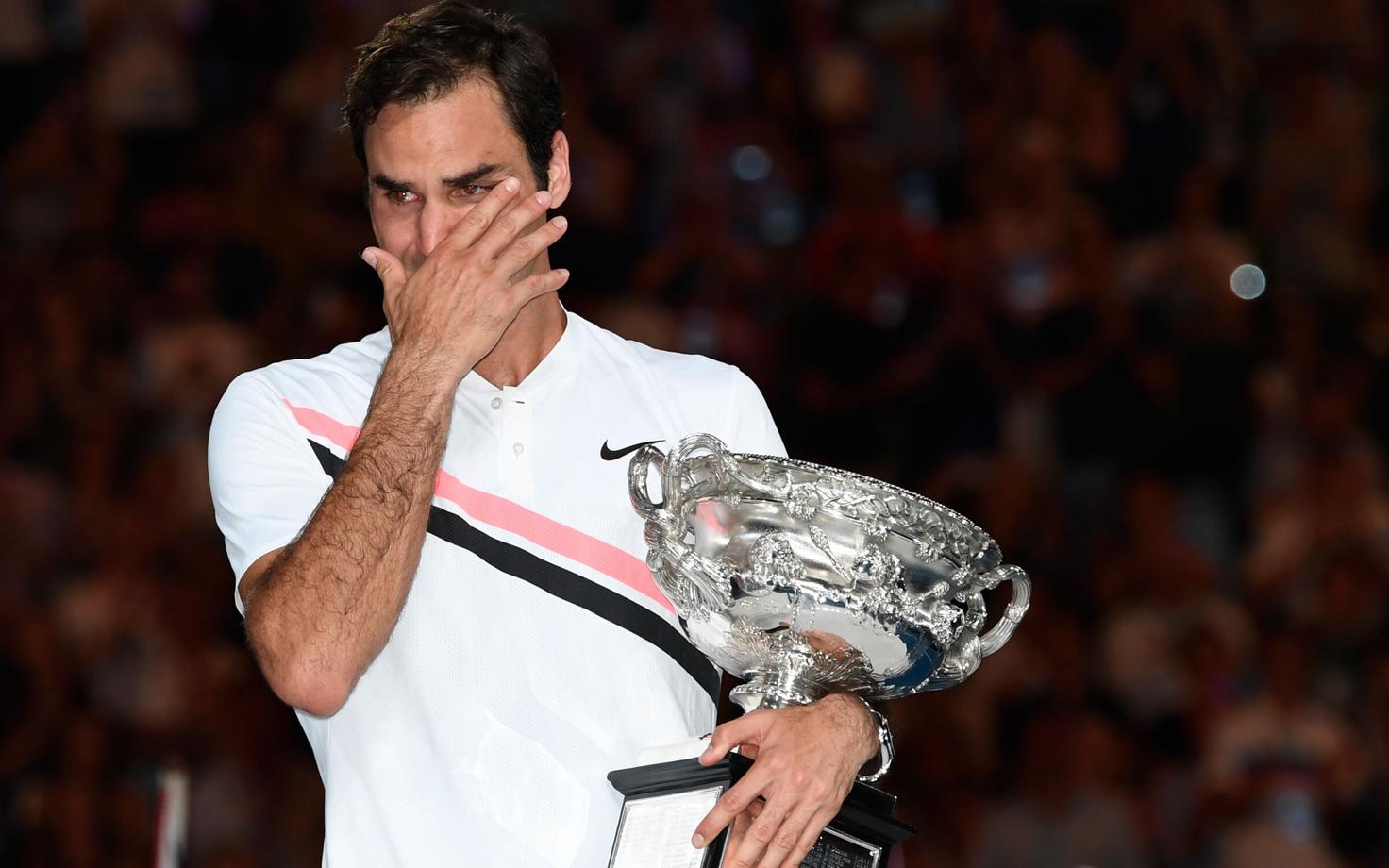 Roger Federer Austraalia lahtiste võitmise järgselt