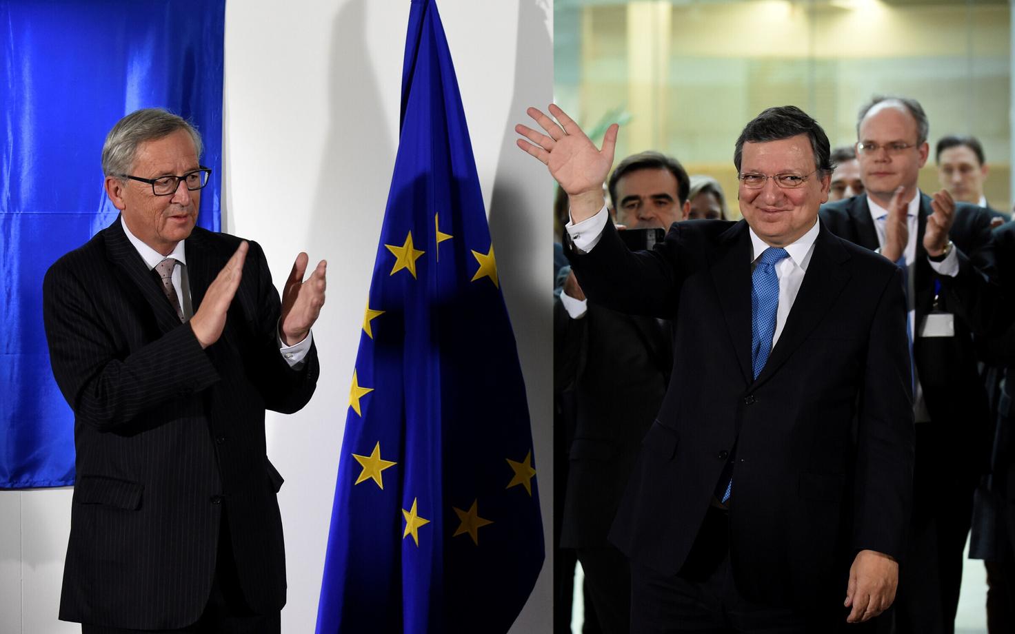 Juncker ja tema eelkäija Barroso 2014. aasta oktoobris.