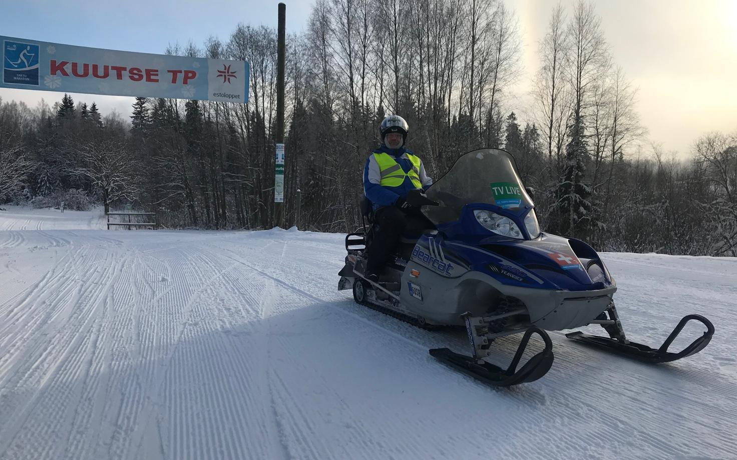 Tarmo Tiisler Tartu suusamaratoni trassil